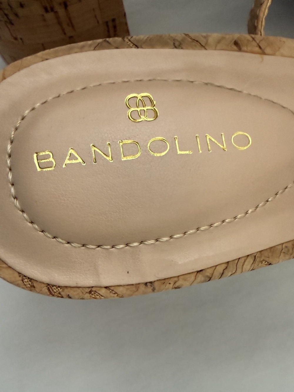 Bandolino Cork Upper Strappy Ankle Strap Open Toe Block Heel Sandals 8.5M - Picture 8 of 10